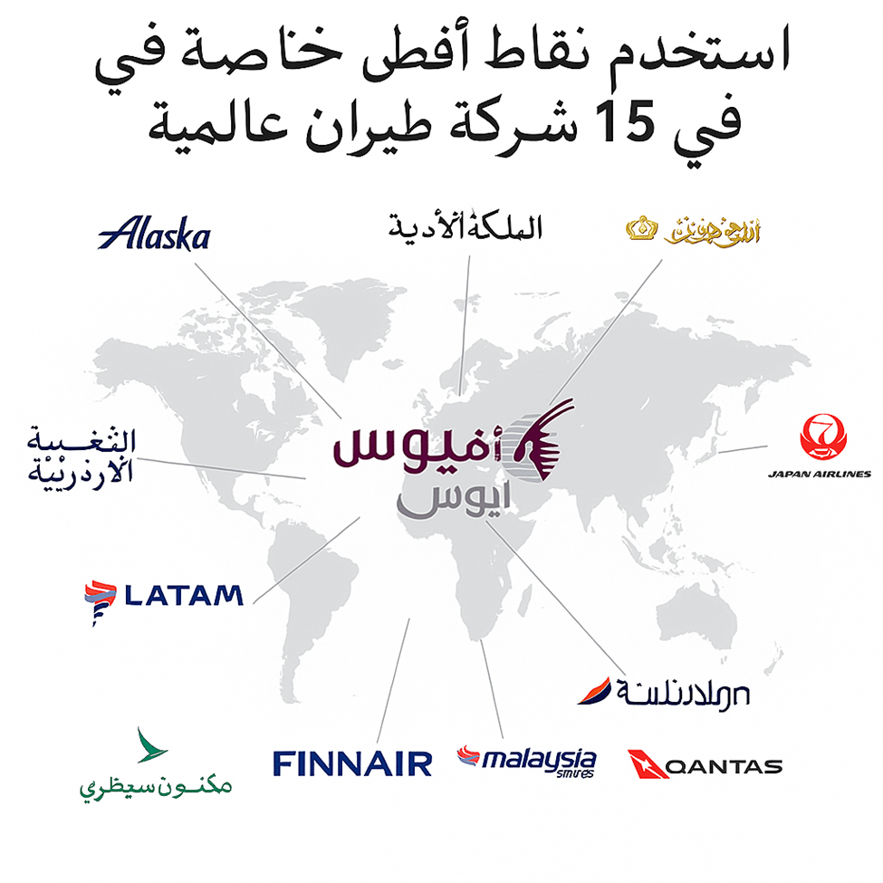 Qatar Airways OneWorld alliance partners map showing 15 airlines for Qatar Avios redemptions
